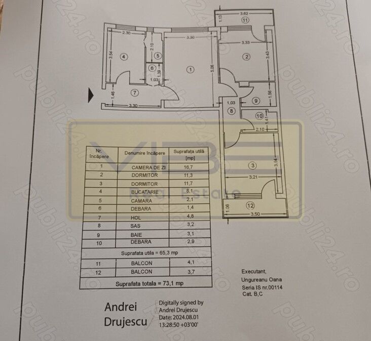 Podu Ros- Central- Fara Risc Seismic- 3 camere  73mp ! - Poză 1