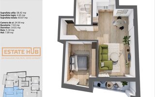Apartamente premium 2 camere | Standarde NZEB | Zona centrala - Poză 4