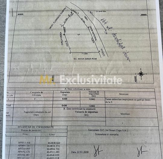 Teren intravilan 6.500 m²–Deschidere 144 ml drum european E81, km 35, Morăresti - Poză 4