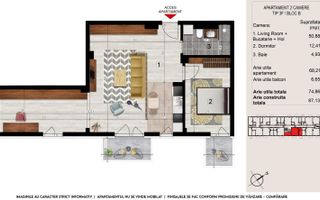 Apartament 2 camere, incalzire pardoseala - Metrou Sisesti, Comision 0 - Poză 4