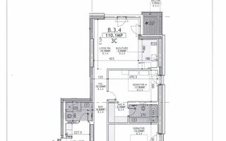 APARTAMENT 3 CAMERE | LOC DE PARCARE | ONE VISTA FLOREASCA - Schiță 14