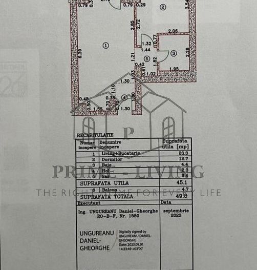 APARTAMENT COCHET CU VEDERE, DE 2 CAMERE LA VANZARE IN CORTINA NORD - Schiță 10