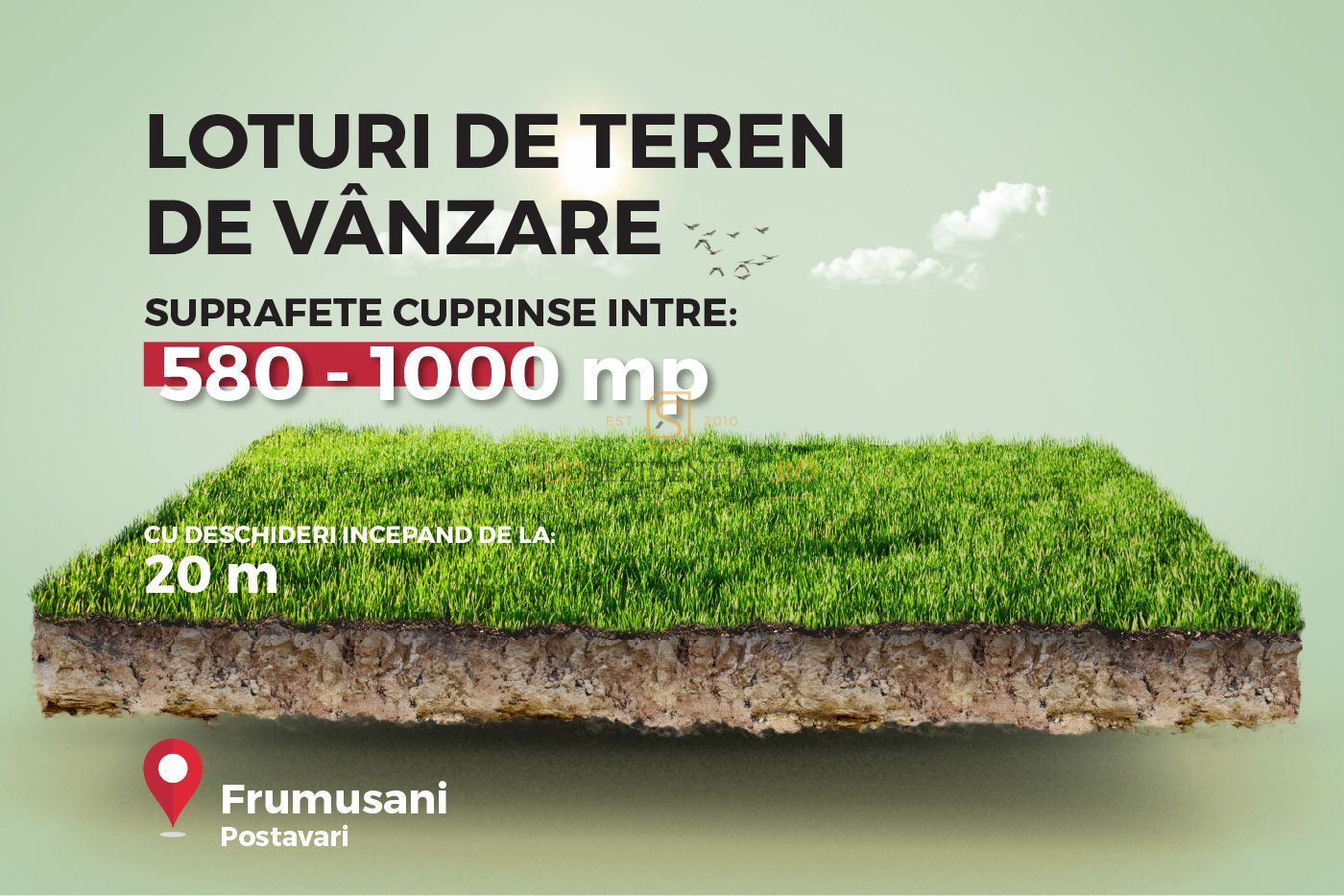 Lot de teren in Frumusani, Ilfov, 590 mp, posibilitate rate - Poză 1