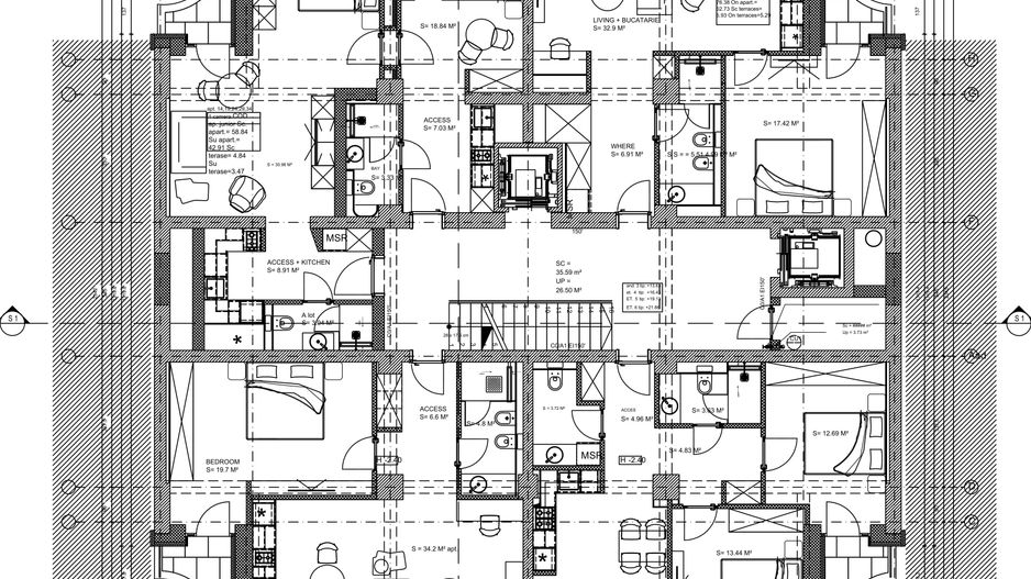 Aparthotel building Unirii B+GF+E+11 floors with 51 apartments, restaurant and SPA - Poză 63