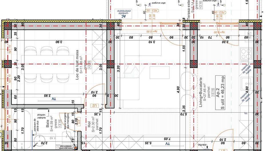 Etaj 1. Bloc la asfalt. Balcon mare. Loc de parcare. - Poză 7