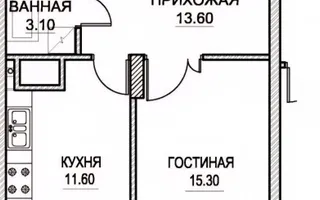 Vânzare, apartament, 1 cameră cu living, bd. Dacia, Botanica - Poză 15
