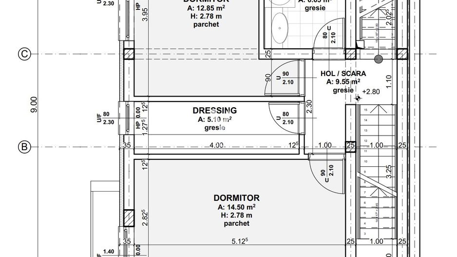 Casa MODERNA cu etaj RETRAS, zona Triajului, Selimbar - Schiță 7