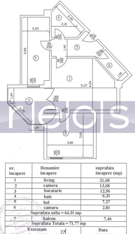VANZARE 2 CAMERE | 71 MP TOTALI | PARCARE SUBTERANA | ZONA DOBROESTI / FUNDENI - Schiță 11