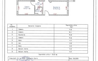 Apartament modern 3 camere 2 bai si 2 balcoane etaj 1 in zona Turnisor - Poză 11