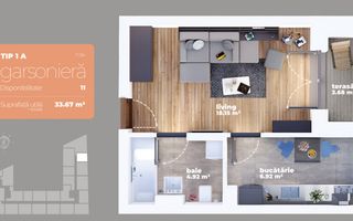 Studio garsoniera bloc nou I Sun Rebreanu I Titan - Poză 9