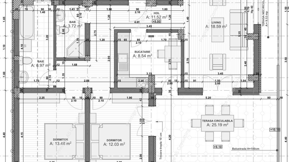 Apartament 4 Camere Terasa 30mp | Giroc-Str. Ecoului - Schiță 3
