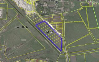 Vânzare, teren 10 ha, strada Aerodromului, Bălți - Poză 1