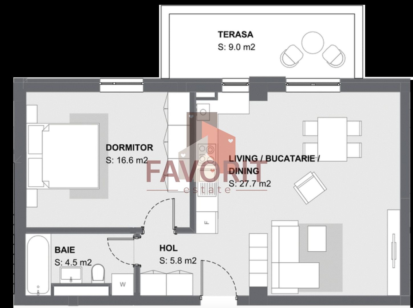 COMISION 0%.  Etaj 1. Disponibil imediat. Bloc nou in oras - Schiță 7