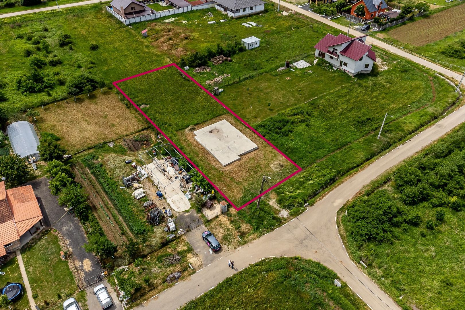 Teren cu proiect de casă și fundație realizată - Frumușeni - Poză 3