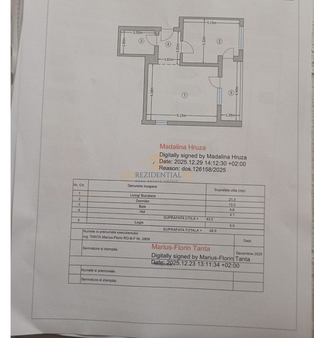 De inchiriat apartament modern cu 2 camere - Viva Residence, Sector 4 - Schiță 8