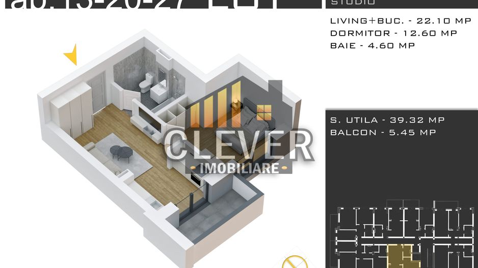 2 camere investitie, Promotie Parcare, Comision 0%, zona Pallady Metrou Teclu - Schiță 16