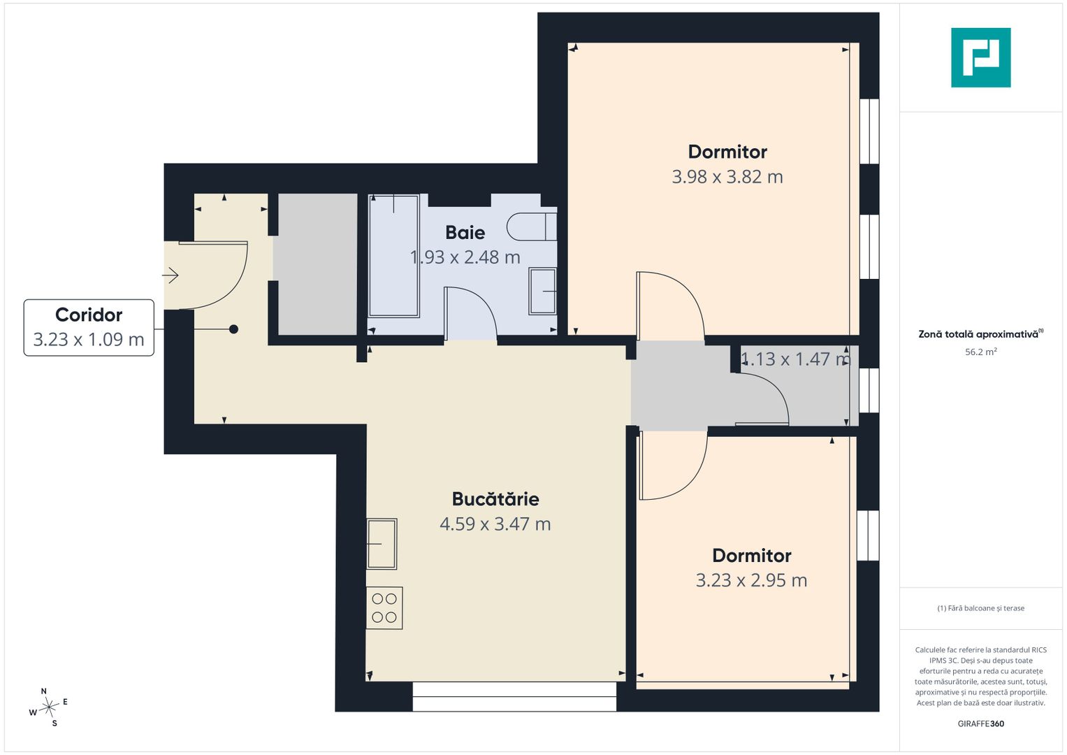 Apartament modern cu 3 camere în Alfa - Poză 7