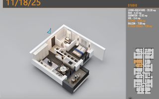 Ap 2 Camere Pallady - 12 min Metrou Nicolae Teclu | Comision 0% - Schiță 8