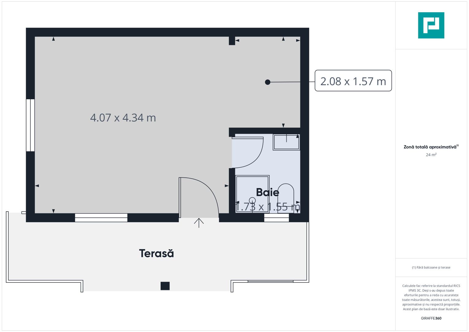 Casă cu o cameră, teren 350 mp în Subcetate - Poză 11