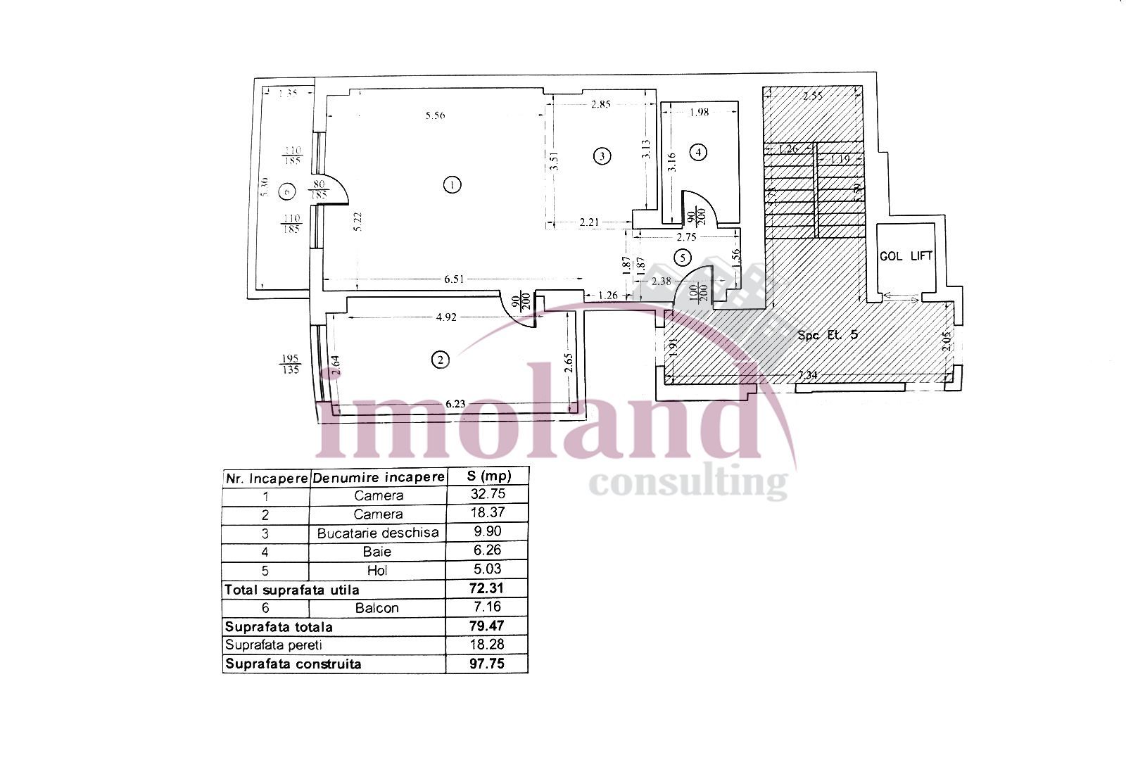 Vanzare - apartament - 2 camere - Iancu Nicolae-Pipera - Schiță 13
