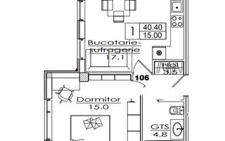 Vânzare, apartament, 2 camere, str. Dumbrava, Durlești - Poză 3