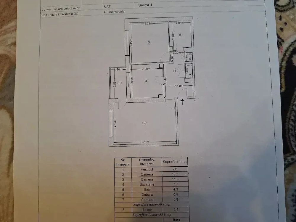 2 CAMERE - ETAJUL 1 || DECOMANDAT || AVIATIEI - Schiță 14