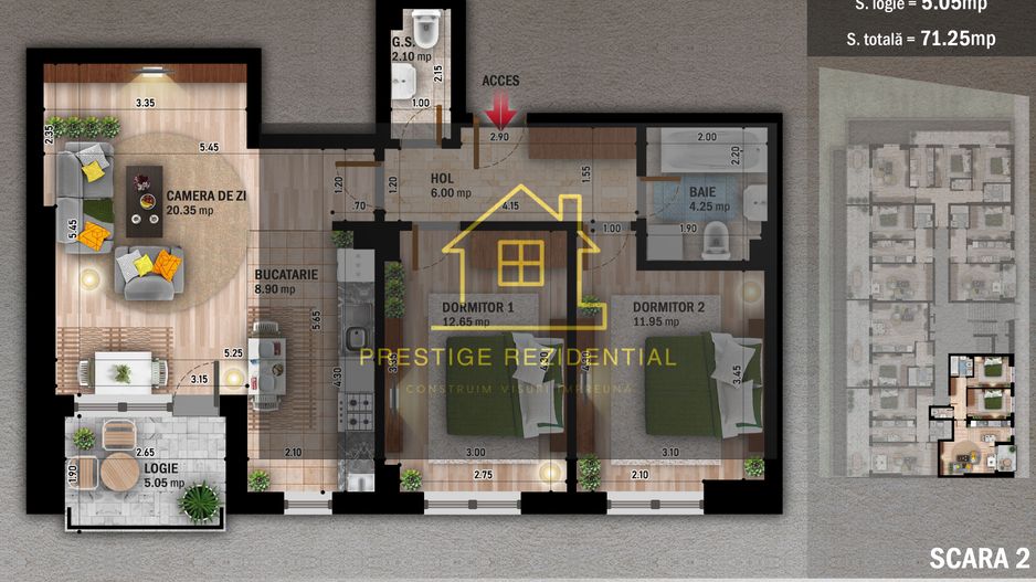 Apartament 3 cam, Direct Dez , Comision 0, OZANA - Poză 2