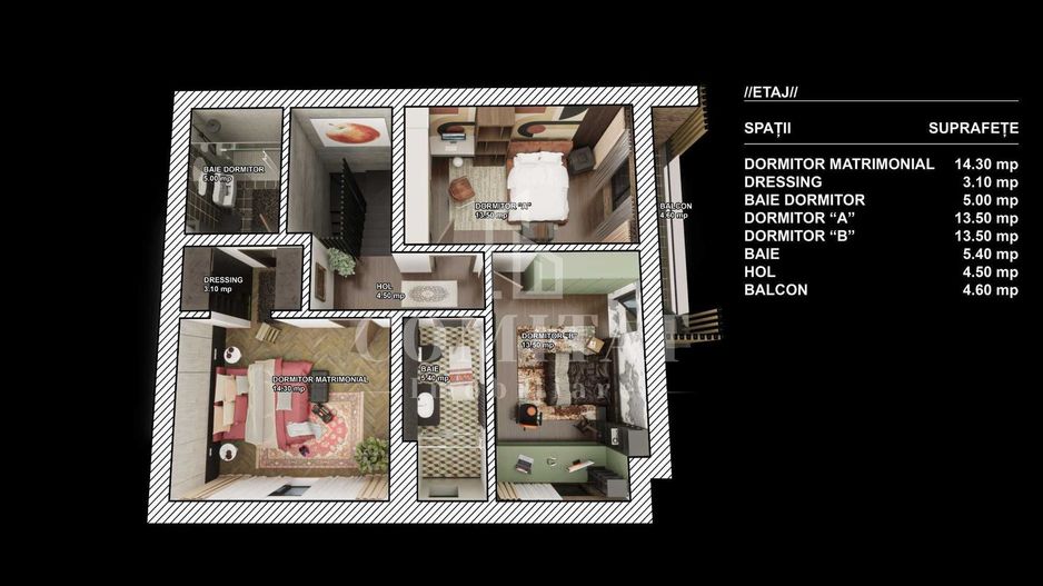 Casă de tip duplex | Stadiu semifinisat | Zona Parcului Poligon - Schiță 17