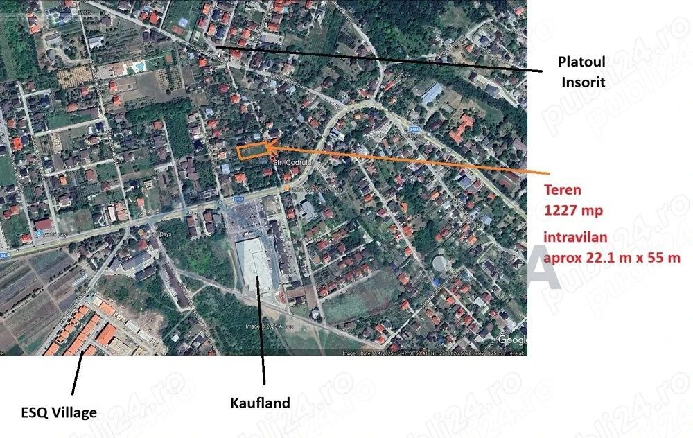 Teren intravilan Iasi, Galata Deal, 1227 mp, utilități, acces facil - Poză 1