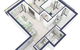 Apartament 3 camere | Balcoane 16.1 mp | Etaj 2 | Turnisor - Poză 5