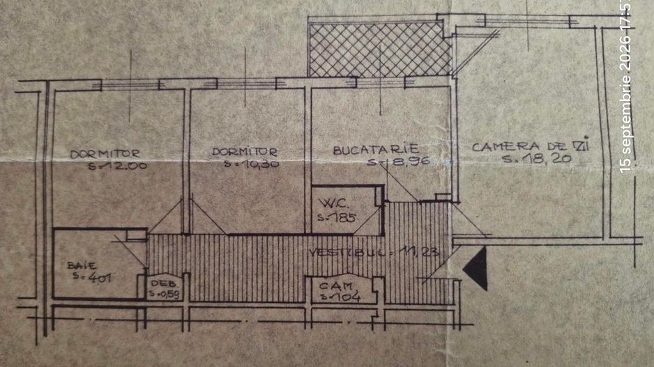 Apartament 3 camere centrala proprie Gorjului, Militari - Schiță 9