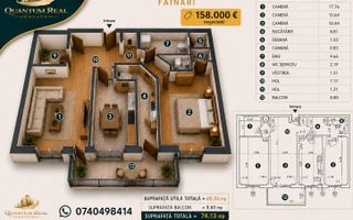 Apartament 3 Camer,Etaj 2 -Mosilor-Fainari - Poză 5