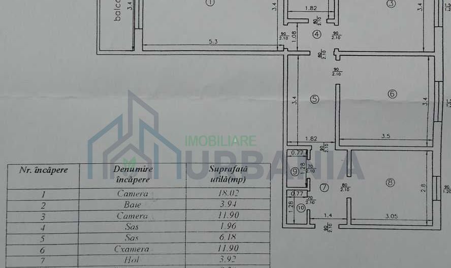 Apartament 3 camere, cartierul Alexandru cel Bun, etaj intermediar, vedere bulevard - Poză 7