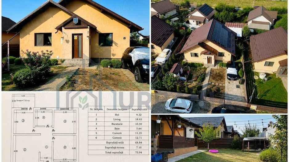 Casă individuală pe parter, teren 375 mp, sistem fotovoltaic 6 kW, posibilitate mansardare – Horpaz, Iași - Poză 1