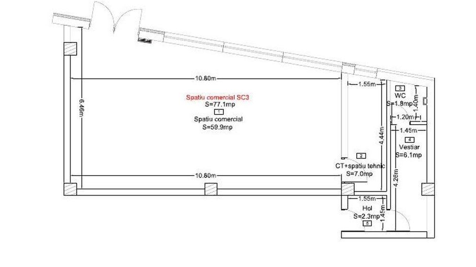 Spatiu comercial Dambu Rotund | Cladire Noua | Parcare - Poză 3