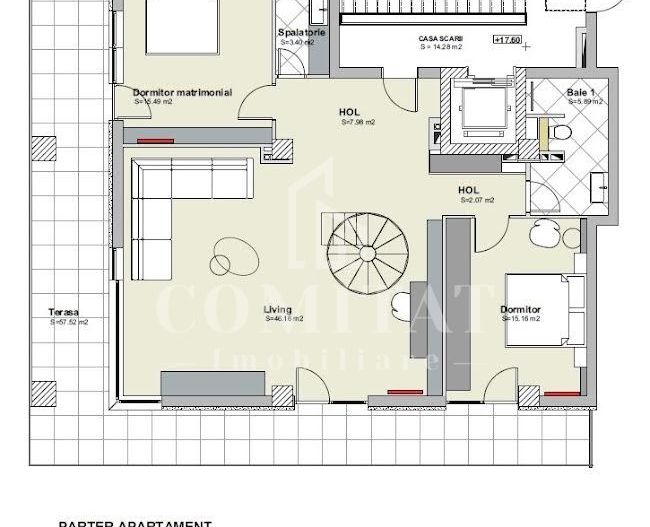 Penthouse de lux | 2 locuri de parcare | Bonjour Residence - Schiță 14