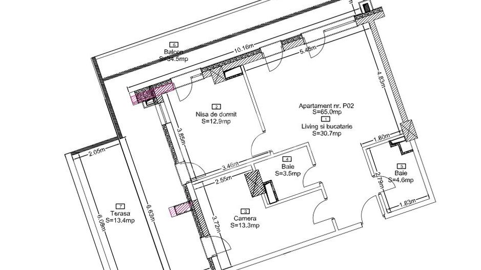 0% comision apartament cu 3 camere de vânzare ansamblu premium - Schiță 12
