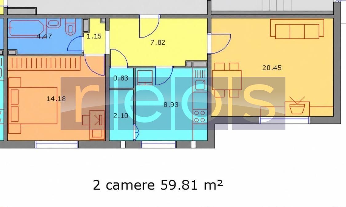 Apartament de vanzare 2 camere mobilat utilat lux Decebal loc parcare - Poză 8