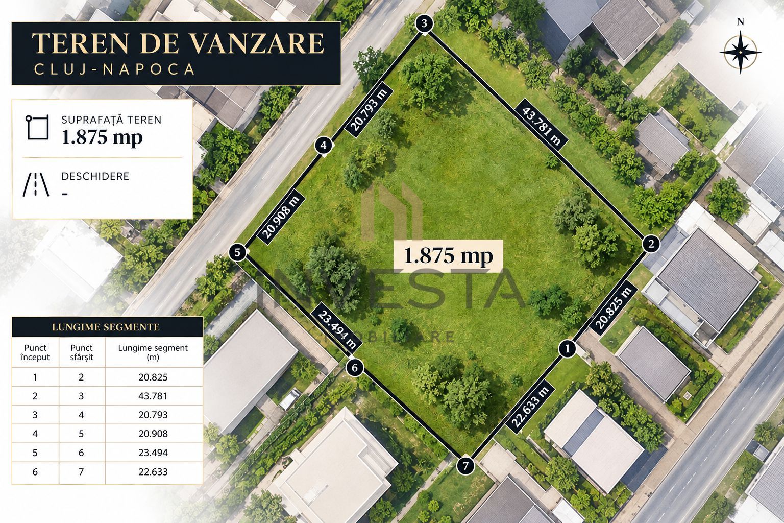 Teren de investitie 1.875 mp, zona Borhanci, Autorizare directa! - Poză 1