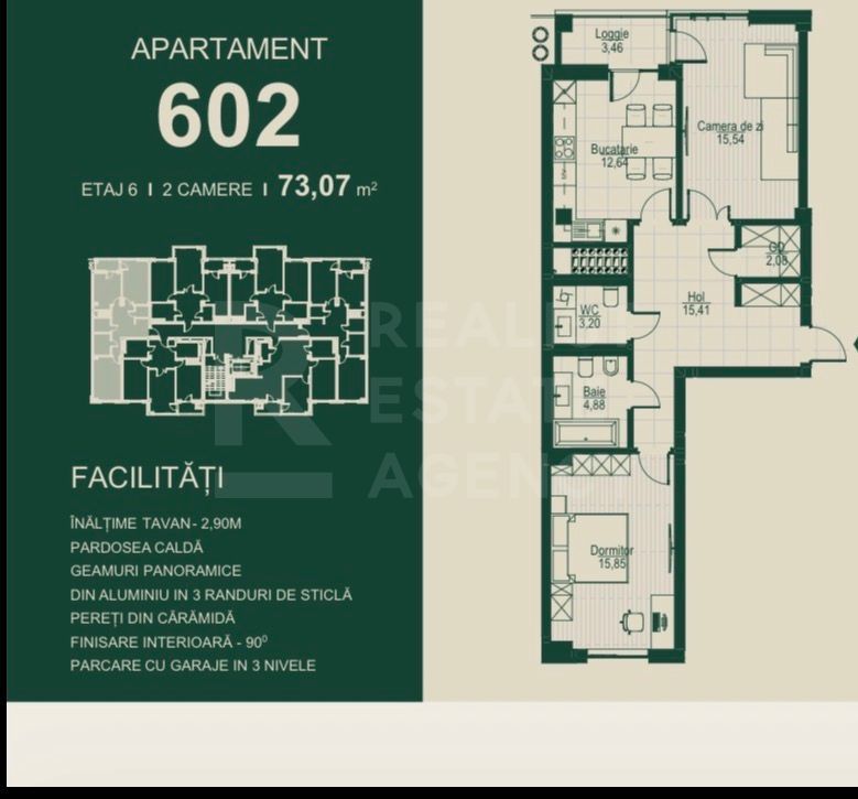 Vânzare, apartament 2 camere, complexul SEVEN Park - Ialoveni - Poză 7