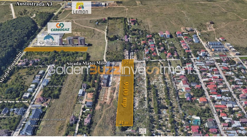 Teren 9.000 mp – Str. Matei Milo, Voluntari | Dezvoltare sau asociere - Poză 1
