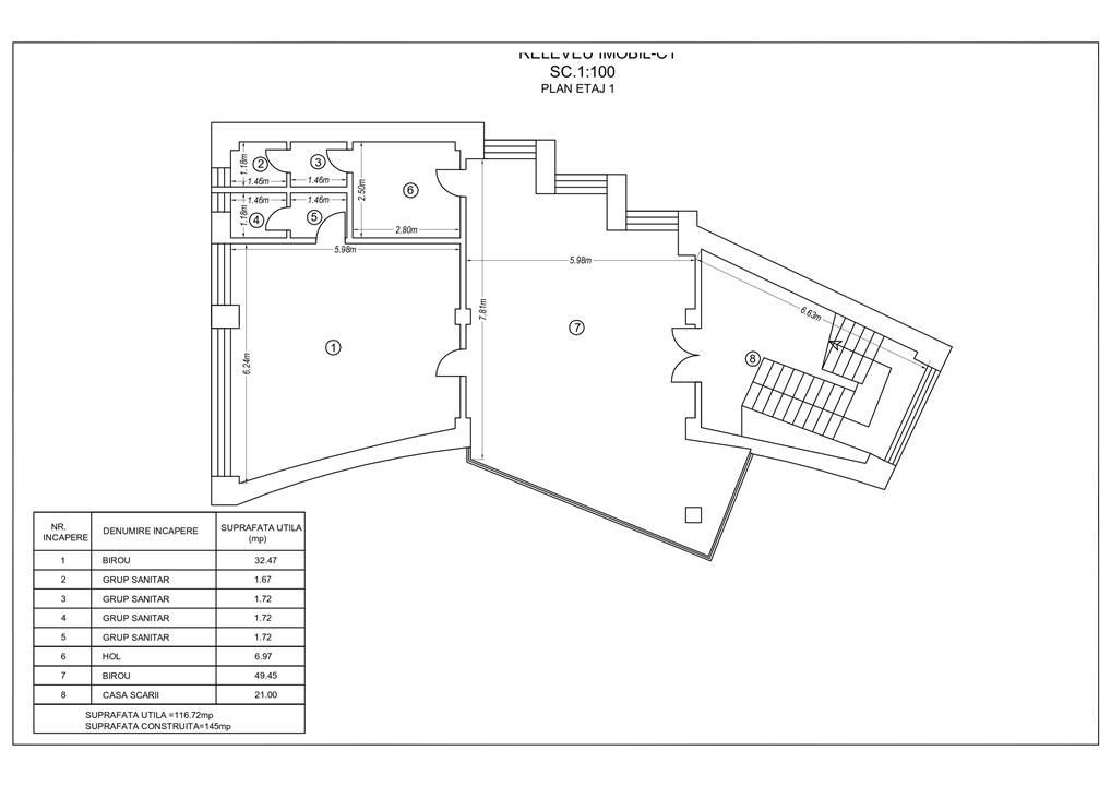 Spatiu birouri, ultracentral; Pret inchiriere - 10 €/mp; - Poză 3