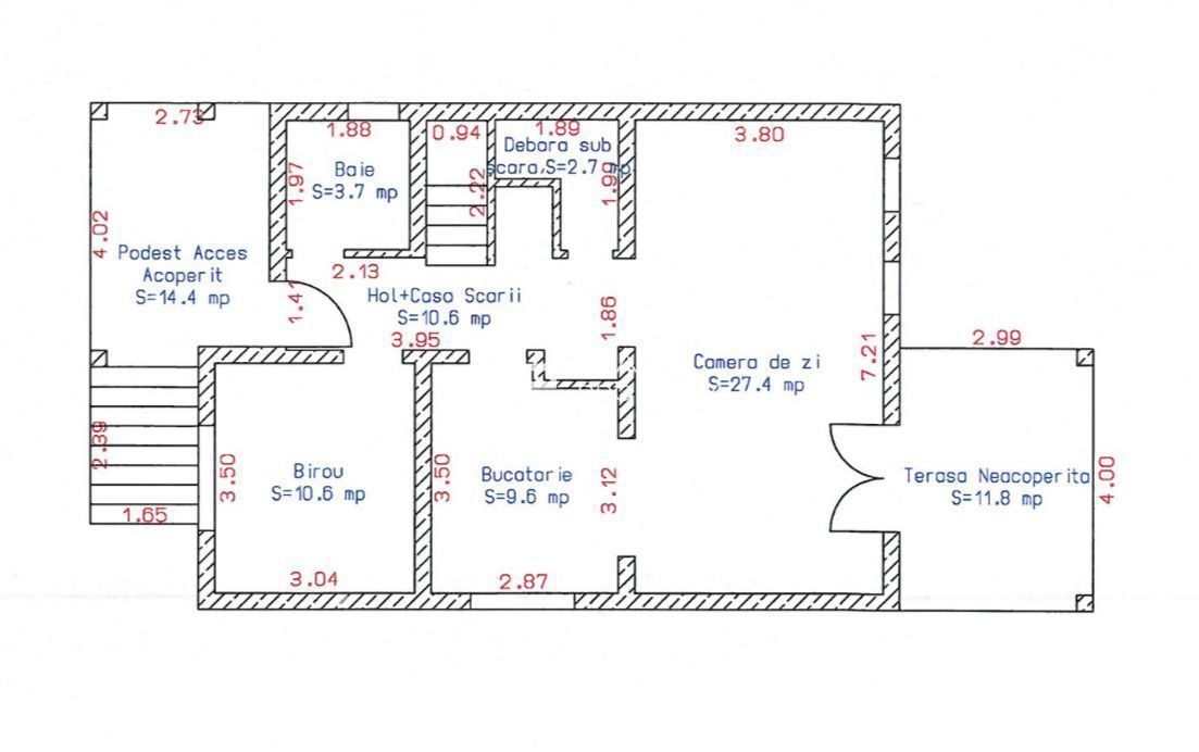 Casă individuală nouă, 5 camere, 3 băi,  teren 427 mp, Cisnădie - Schiță 10