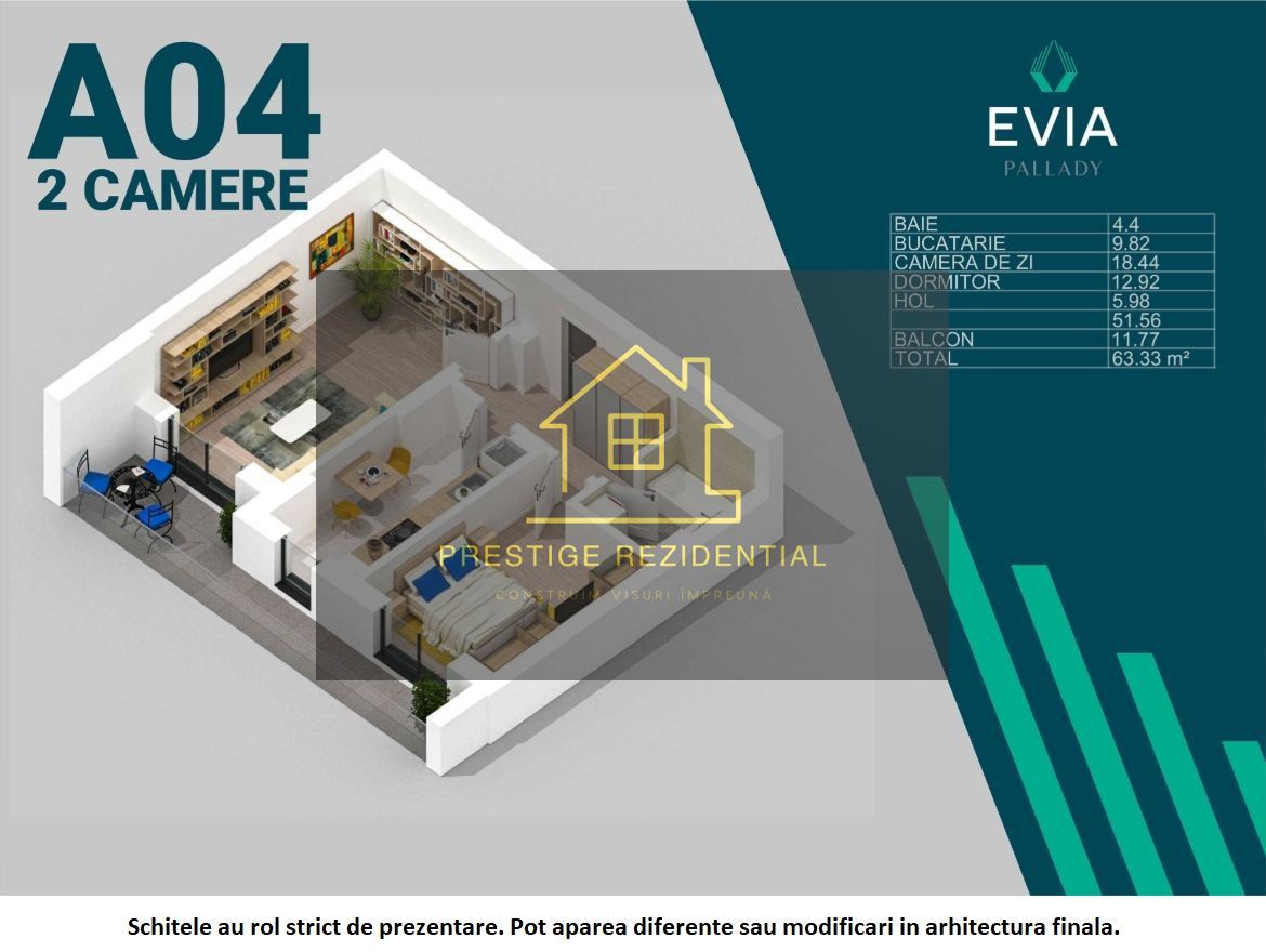 Apart 2 cam-Finalizat, Direct Dez, Comision 0, 10 min Metrou - Poză 1