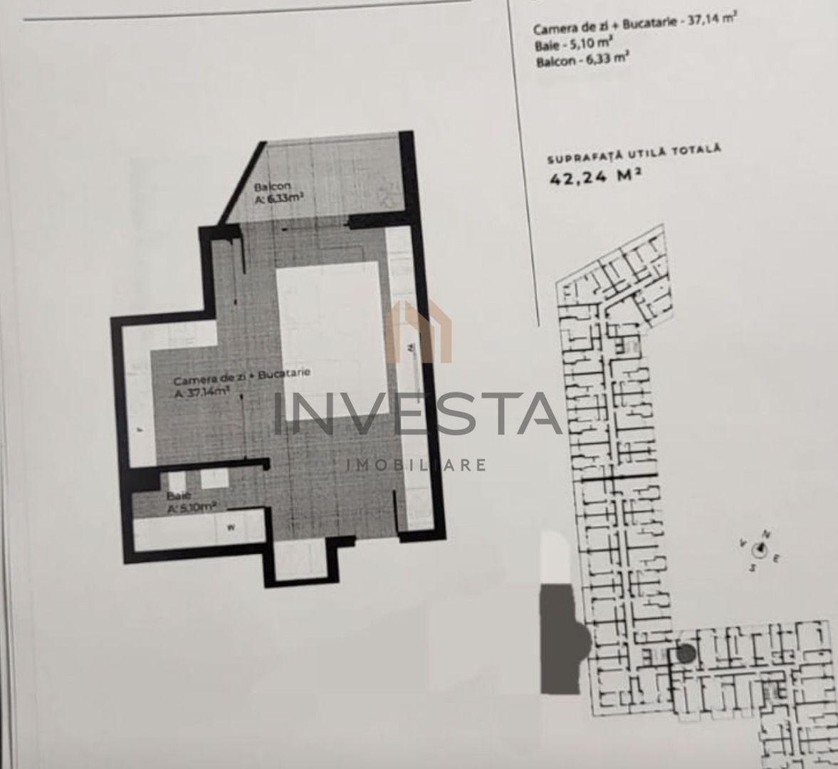Oportunitate de investire! 42.24 pret 2600 euro mp! Cu cf august 2026! - Schiță 6