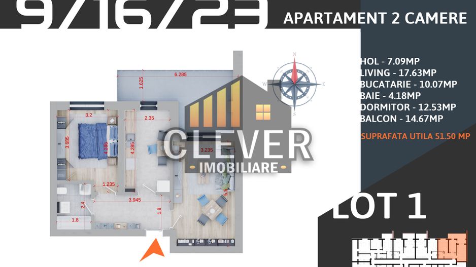 Apartament 2 camere-Incalzire in Pardoseala-Parcare BONUS - Poză 2