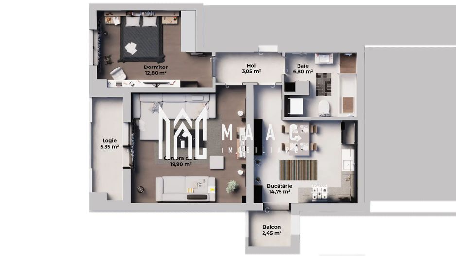 Apartament de lux 2 Camere I Finisat la Cheie I Dezvoltator - Poză 23