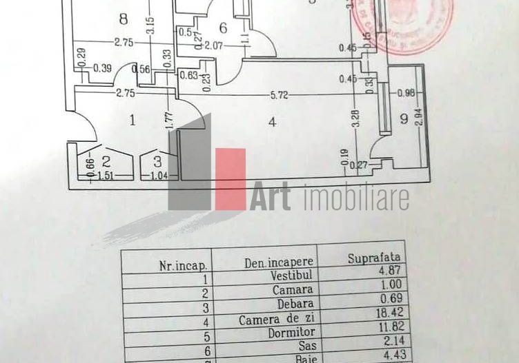 Apartament 2 camere, zona Tineretului-Calea Vacaresti - Schiță 7