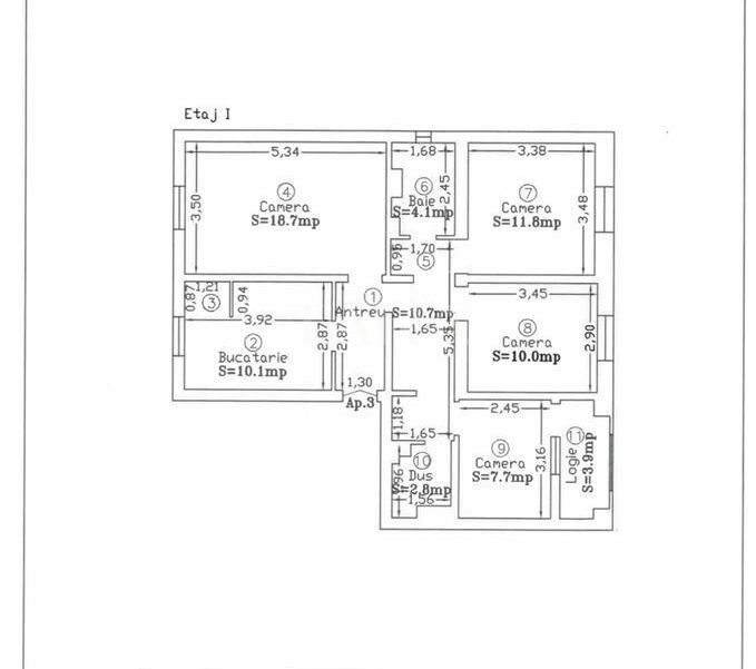 Apartament cu 4 camere decomandate, etaj 1, zona Iulius Mall. - Poză 8