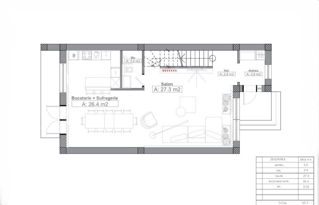 Vânzare, townhouse în 3 nivele, str. Dumbrăviței, Hrușova, Criuleni - Poză 4